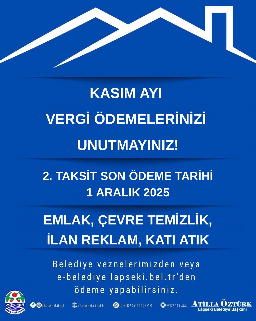 ONLINE TAHSİLAT BAKIM DUYURUSU